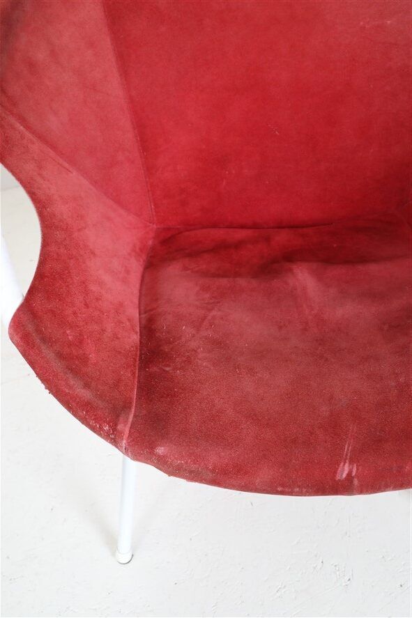 Set of 2 Lusch Balloon Chairs / suede armchairs / cocktail chairs / Mid Century Modern Design / 1960s