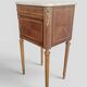 Louis XVI style side table - Marquetry wood and gilded bronze