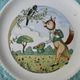 6 dessert plates or starter, the Fables de la Fontaine, vintage