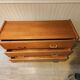 Vintage 1950 oak chest of drawers with pyramidal drawers