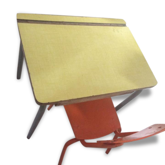 Schoolboy formica desk and Chair