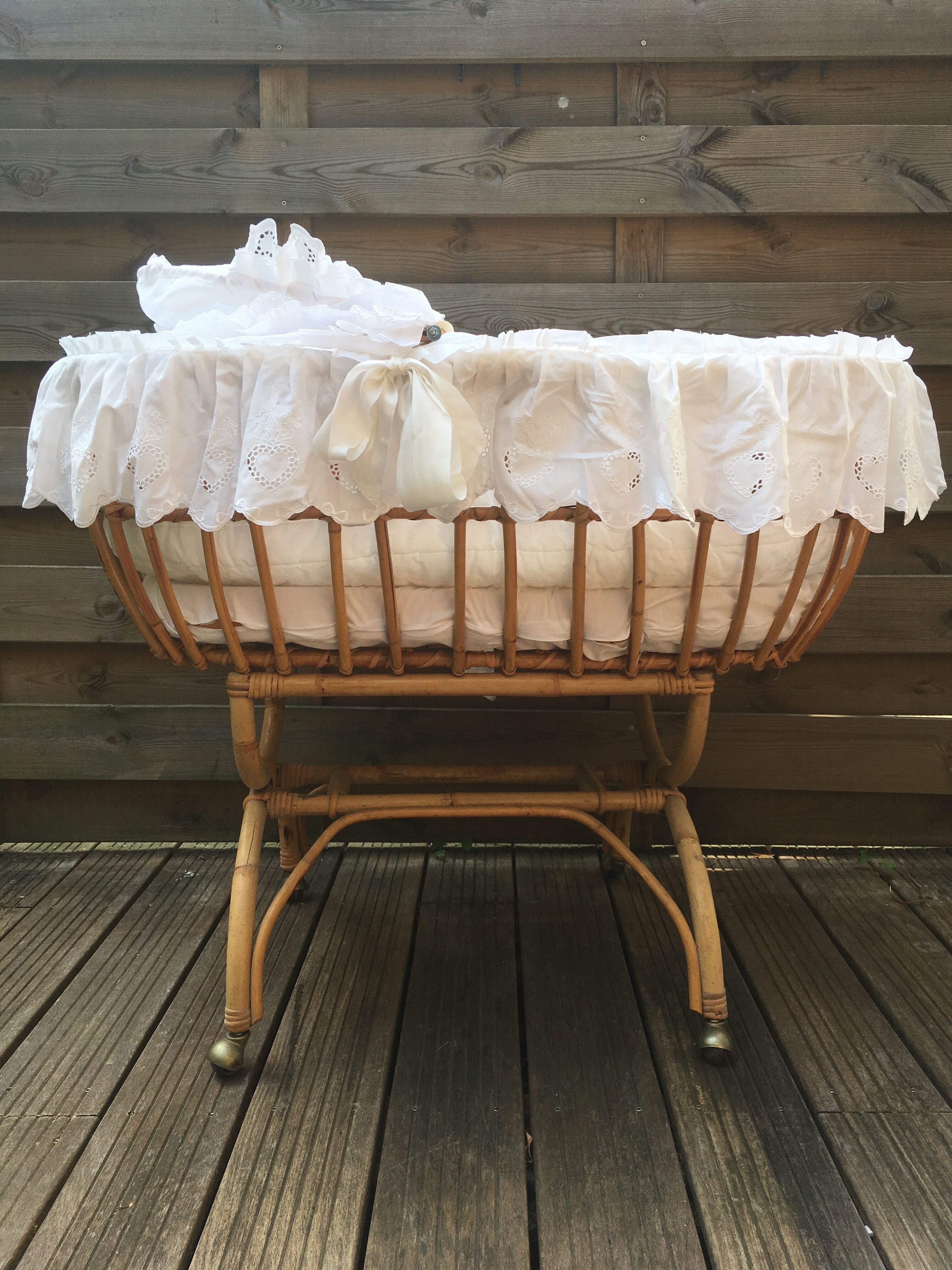 Vintage rattan basket