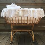 Vintage rattan basket