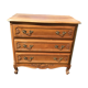 Vintage neo-Louis XV chest of drawers in solid walnut with 3 drawers