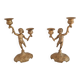 "Cherub" gilded brass candlestick