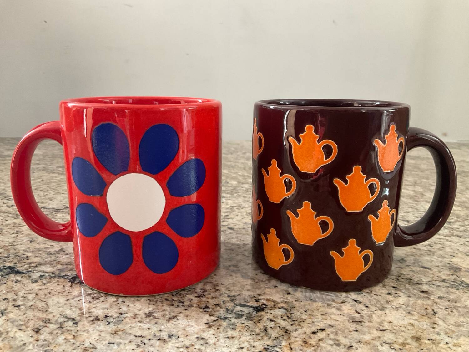 Set 2 mugs vintage West Germany céramique