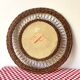 Miroir rond rotin 1950