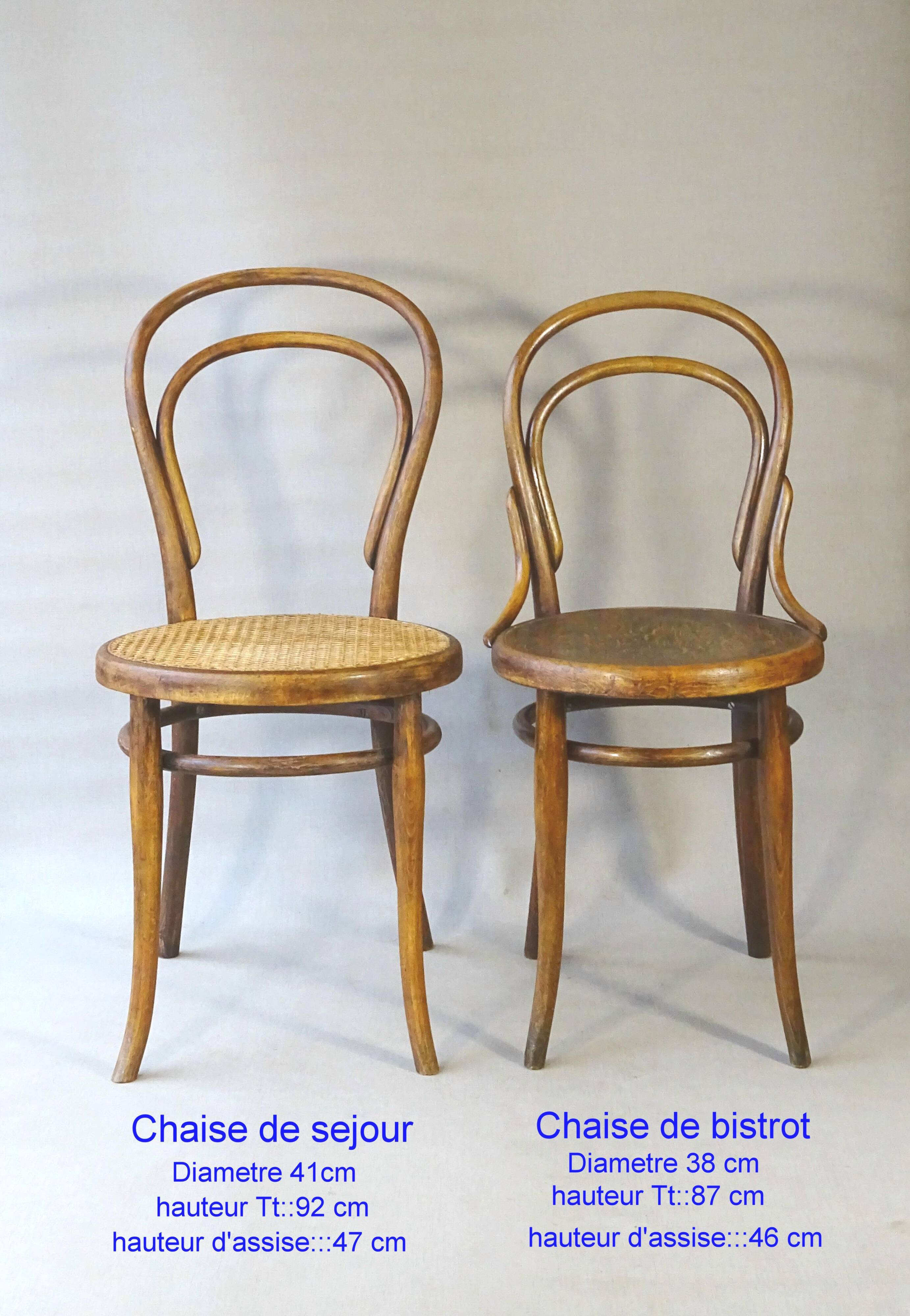 THONET bistro chair N°14 - 1/2 - Ca 1900, wooden seat