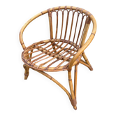 Vintage rattan armchair