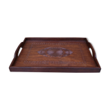 Ancient carved wooden tray
