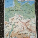 Old MDI Map of Germany Vintage Physical and Political.