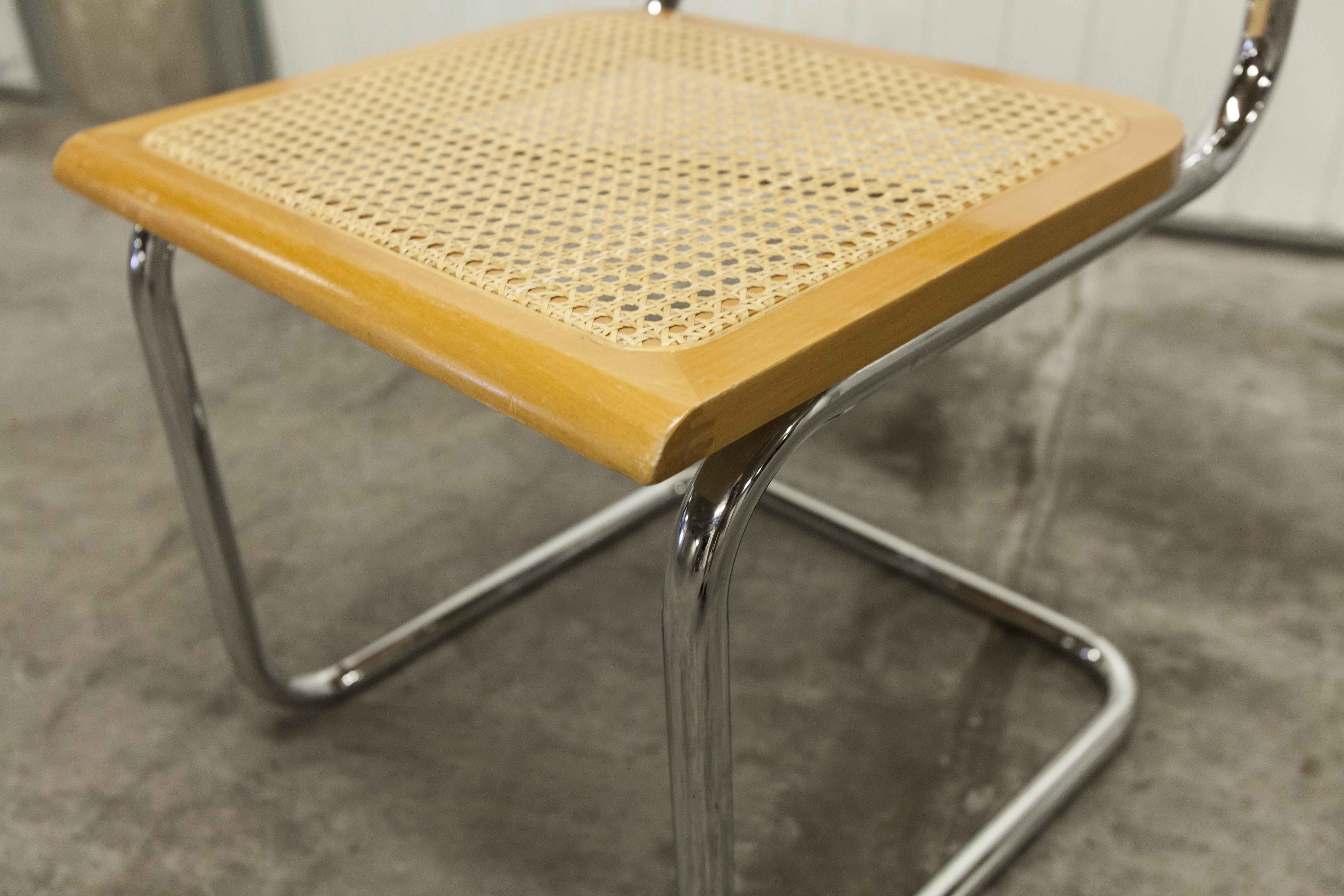 Chair Breuer B32 light wood cannage 1980