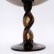 Mid-Century Twisted smoked Glass Bowl - Italy, Murano 1960s