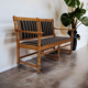 Années 1950, banquette-canapé scandinave, bois de frêne, laine, état d'origine.