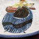 Le Brescou enamelled ceramic Vallauris plate