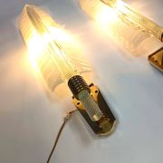 Pair of large wall lamps by Andre Arbus & Veronese, 1950s