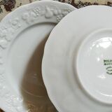 Six vintage Philippe Deshoulières Limoges California porcelain bread plates