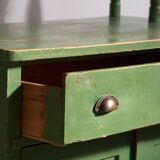 Ancien meuble de cuisine vert émeraude (vers 1920)