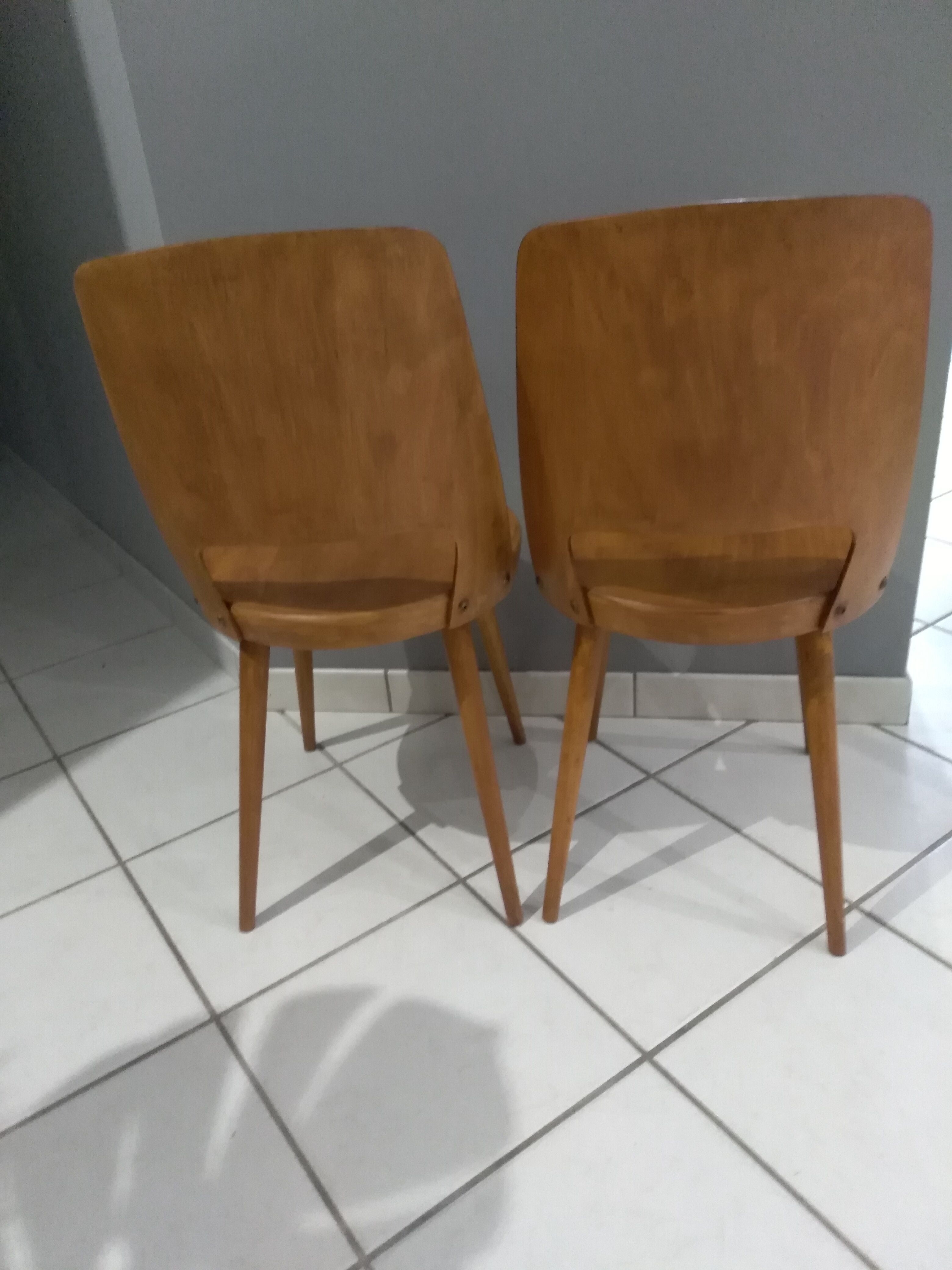 Pair of chairs Bistrot Baumann Mondor 1968