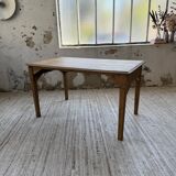 Oak desk with spindle legs, 1950s