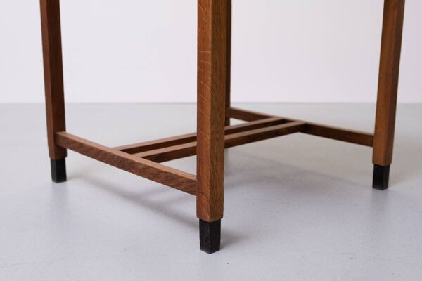 Table à écrire en chêne de l'école d'Amsterdam Art déco néerlandaise années 1930