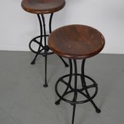 Paire de tabourets d'atelier / tabourets de bar industriels italiens
