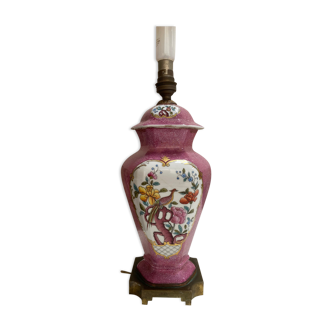 Pied de lampe en porcelaine