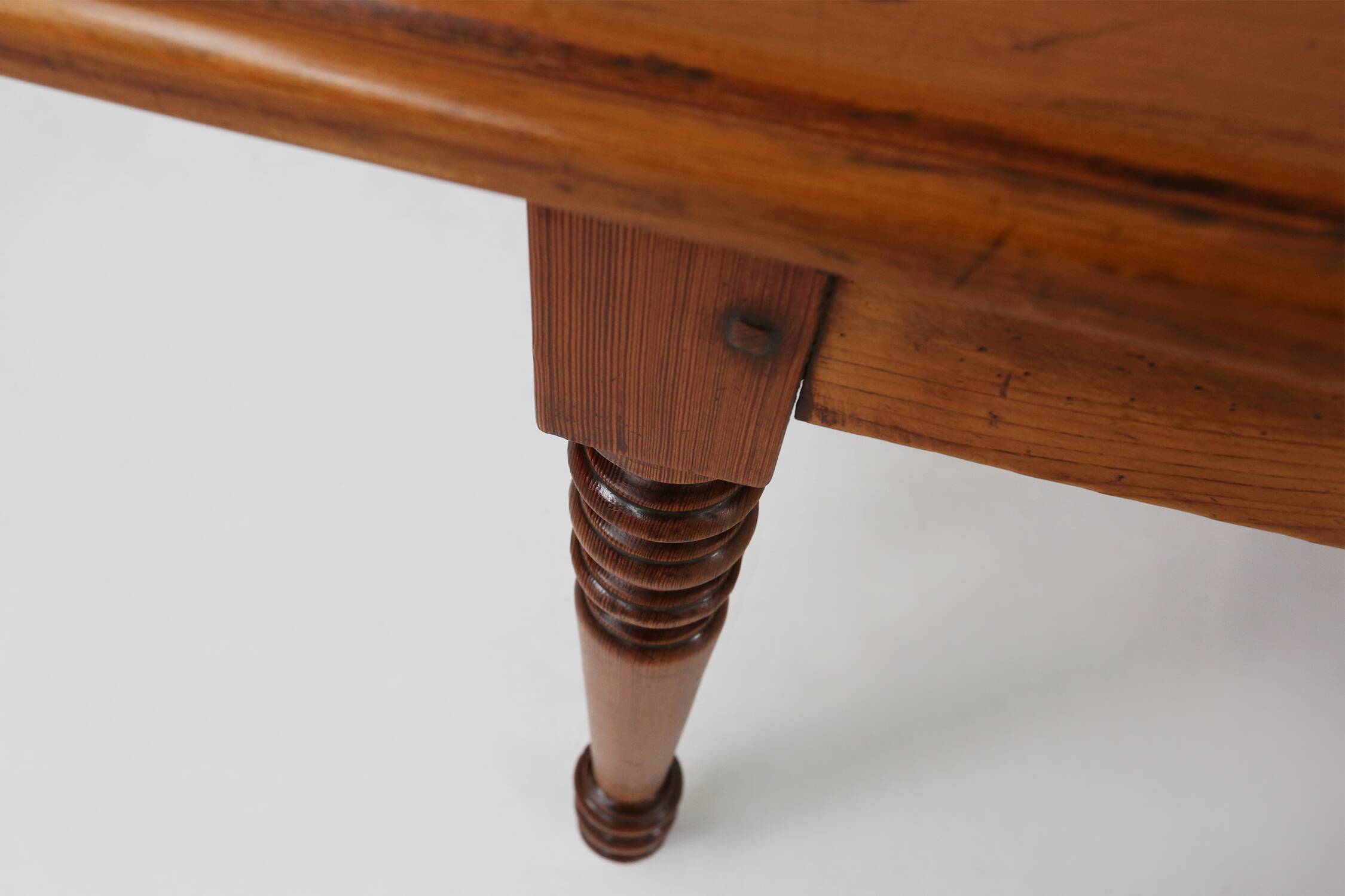 Large French rustic farmhouse table 19th century