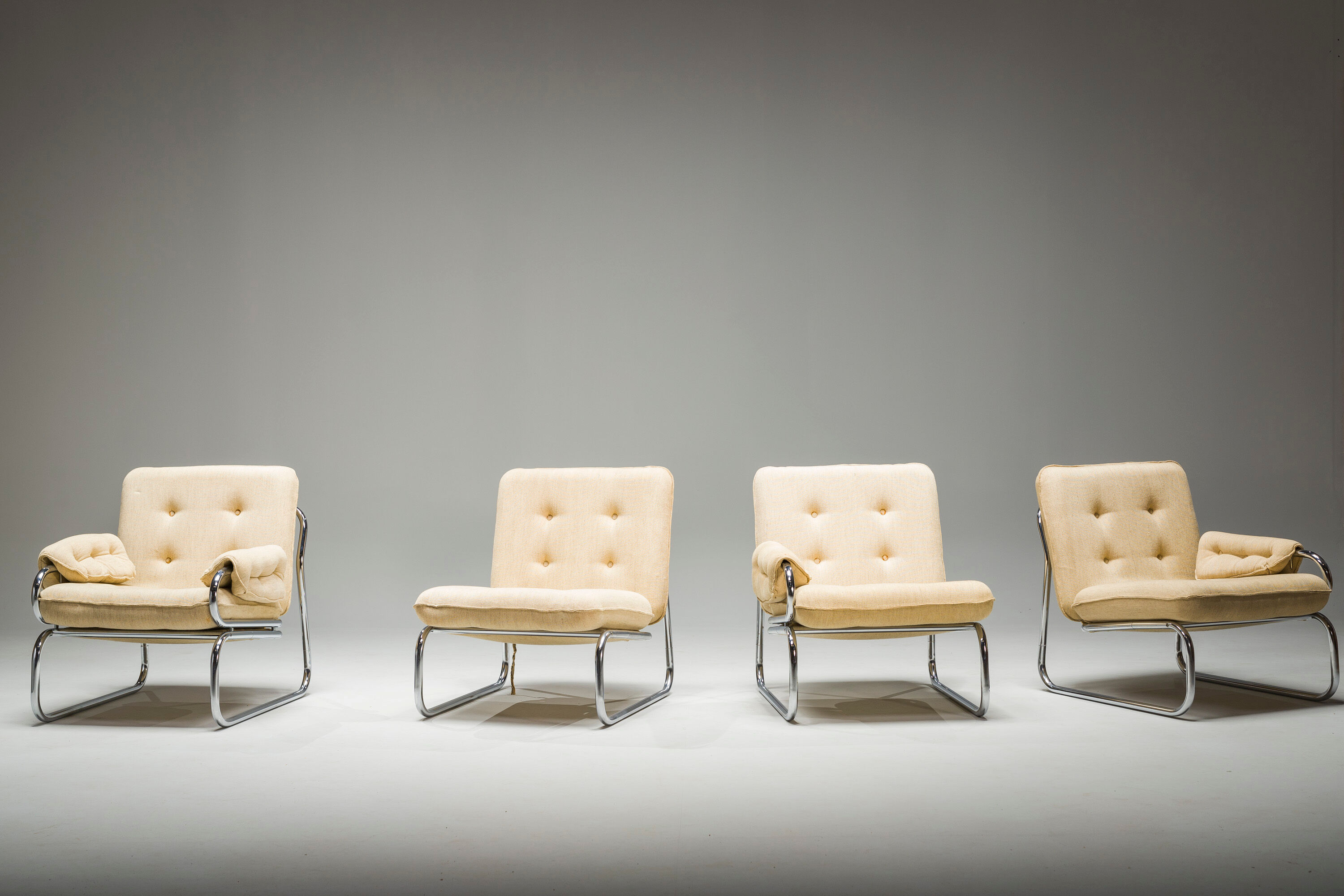 Three-Seater Borkum Sofa and Armchairs by Johan Bertil Häggström for Ikea, 1970s, Set of 2