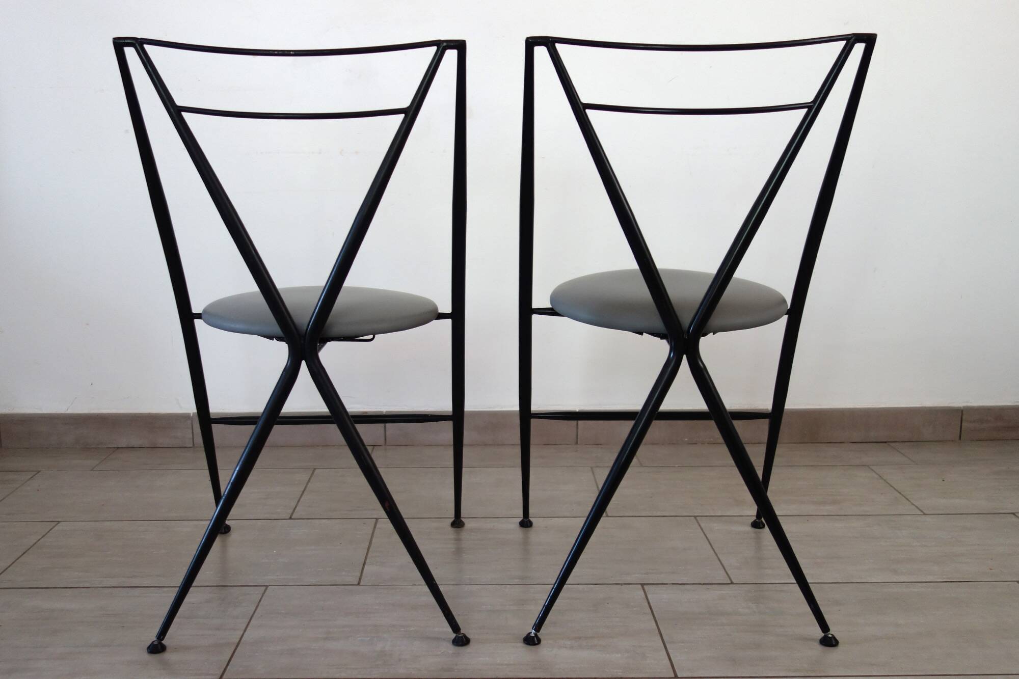 Cinderella folding chair pair by Yamakato, 1980s.