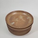 Set of 6 hollow plates in Puisaye stoneware