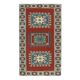 Vintage Turkish Hand-Knotted Wool Cotton Red Runner 110x193