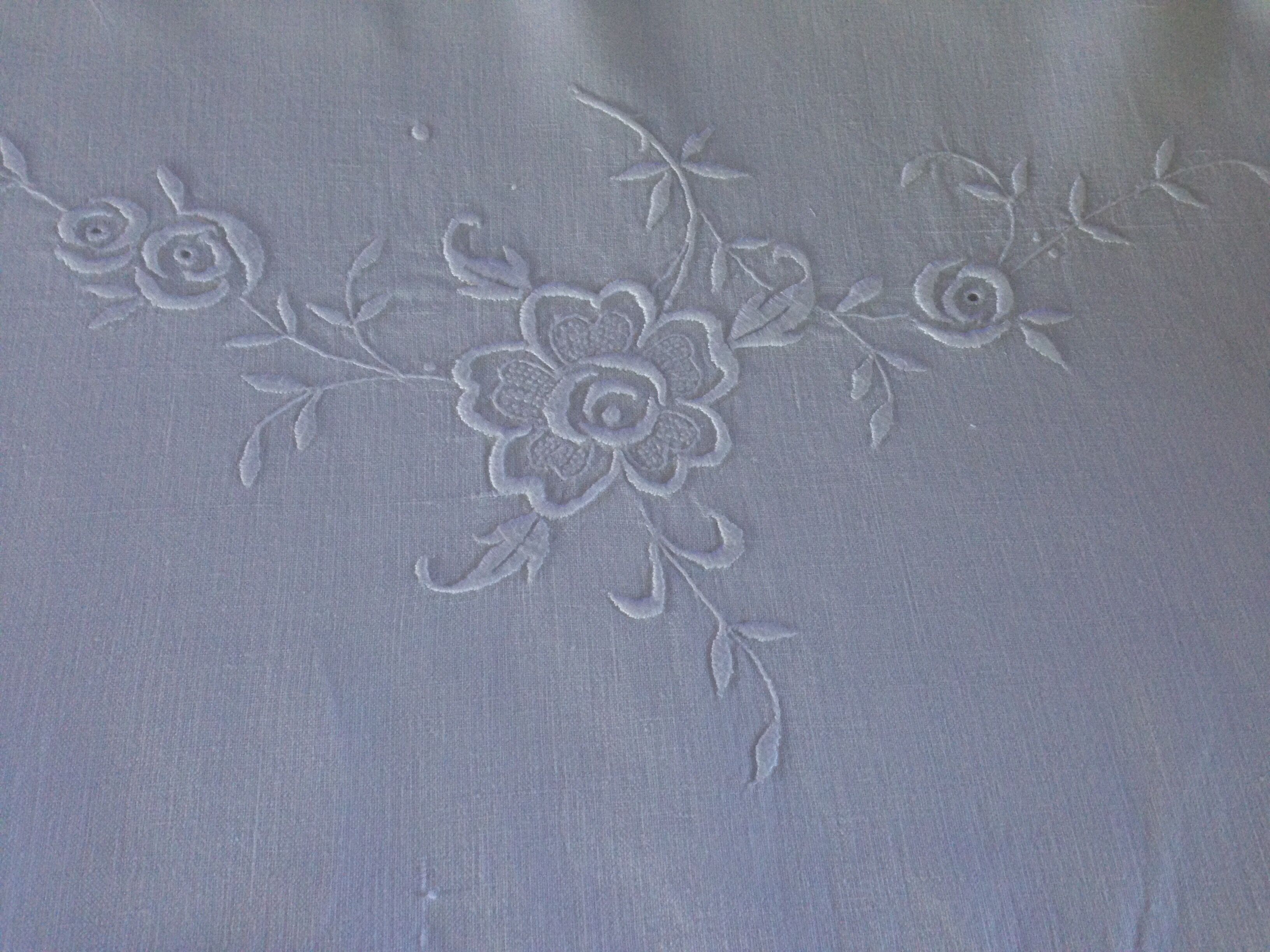 Old sheets embroidered 228 X 340