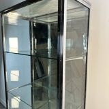 Art Deco period glass and chrome display case