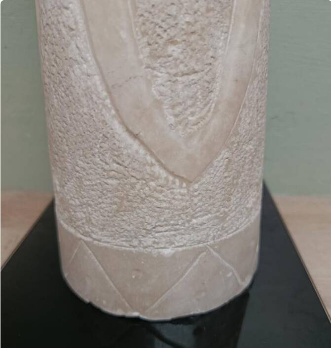 Vintage Alabaster Vase Hand-Carved - Bayca Edition