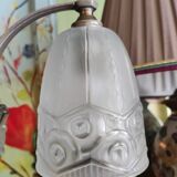 Art Deco frosted glass chandelier by the Muller brothers