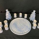 2211826 Vintage service with Breton liqueur cups and carafes ceramic XXth