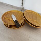 6 Gien ceramic flat plates
