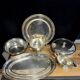 Tableware / silver plated metal / Shaped pieces (O): 6 pieces
