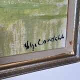 Swedish Oil on Canvas – “Farm, Grevie” by Helge Cardell