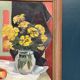 Original Swedish Oil on Panel from the 1940s – "Floral Still Life" by B. Segerdahl – Signed – Framed – 56 × 48 cm (22" × 18.9")