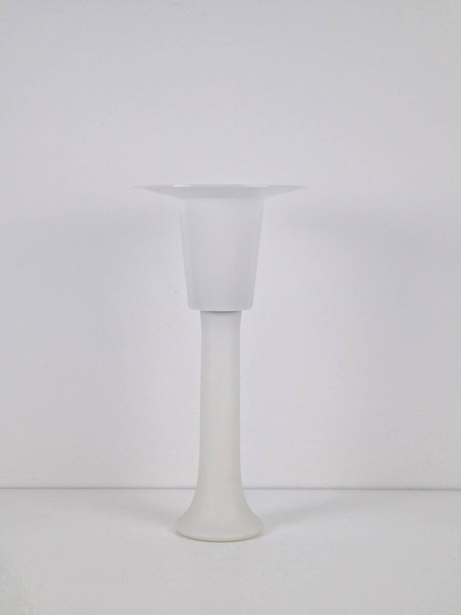 Vintage Glass Table Lamp by U. & O. Kristiansson for Luxus Vittsjö, Sweden, 1969