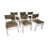 Set of 6 chairs 1980 Scandinavian style