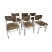 Set de 6 chaises 1980 style scandinave