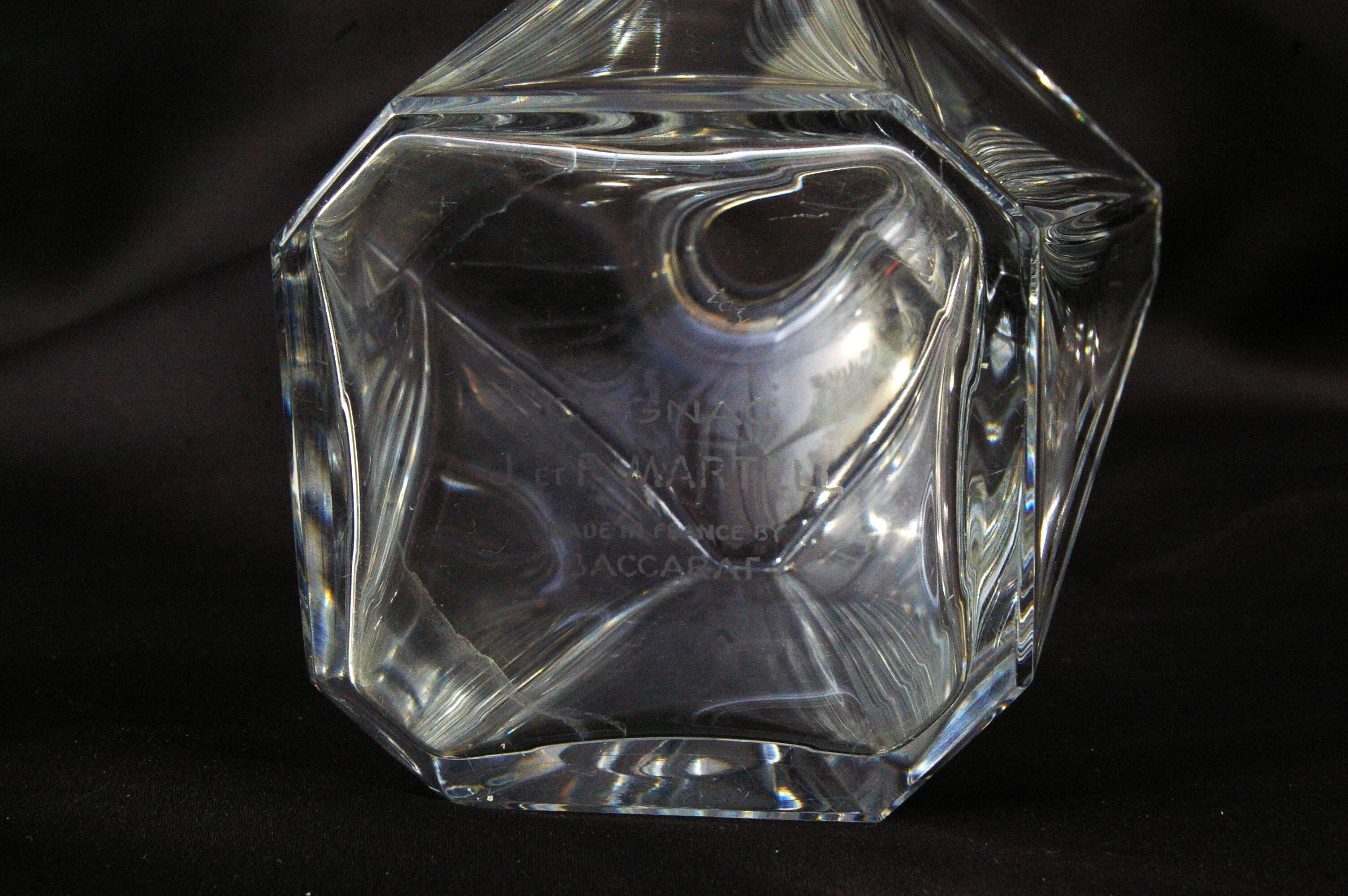 Baccarat crystal decanter Edition Cognac Martell