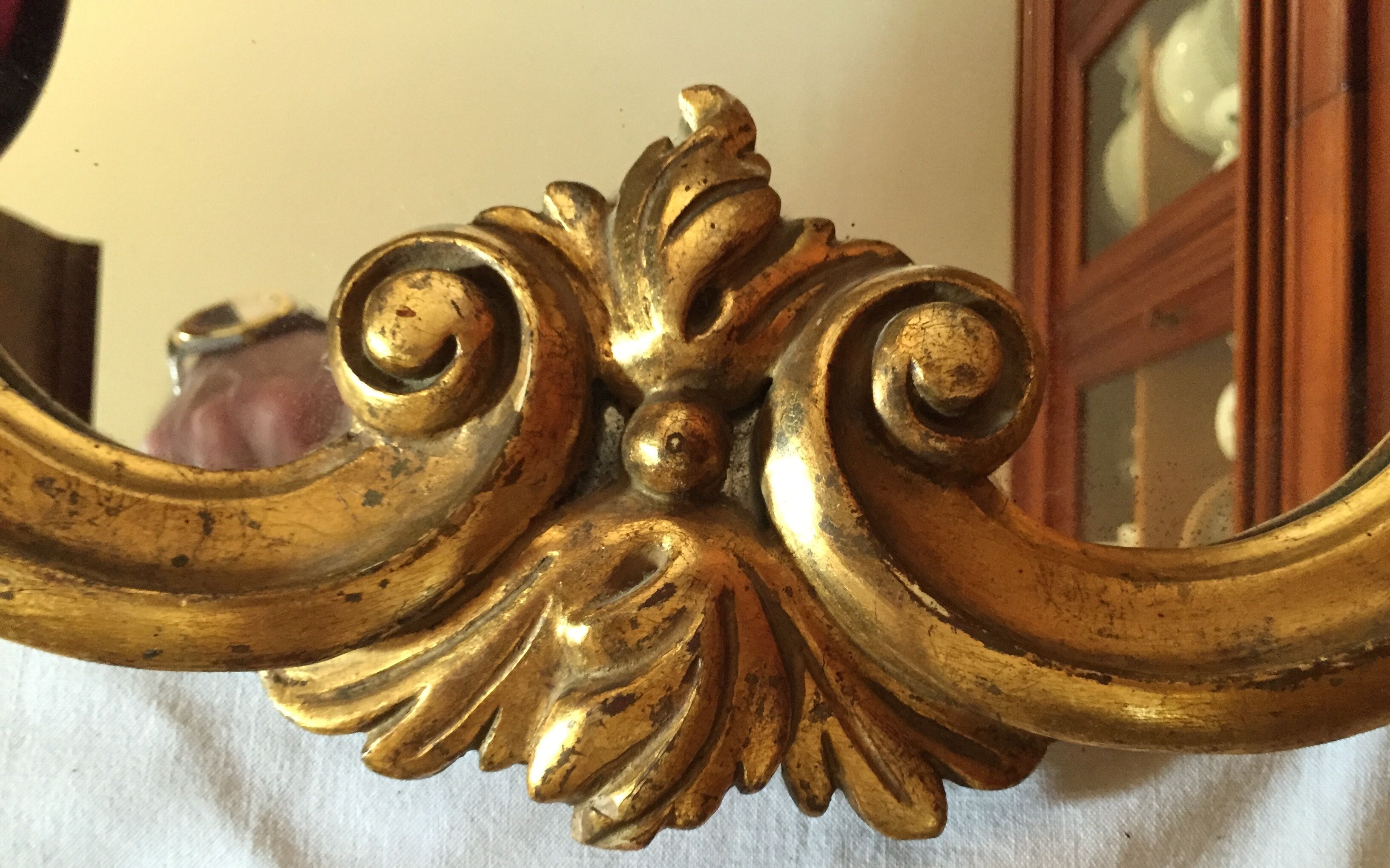 Mirror wooden gold 90x60cm