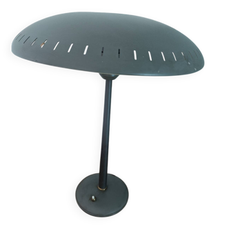 Lampe verte dite soucoupe Evoluon de Louis Kalff pour Philips