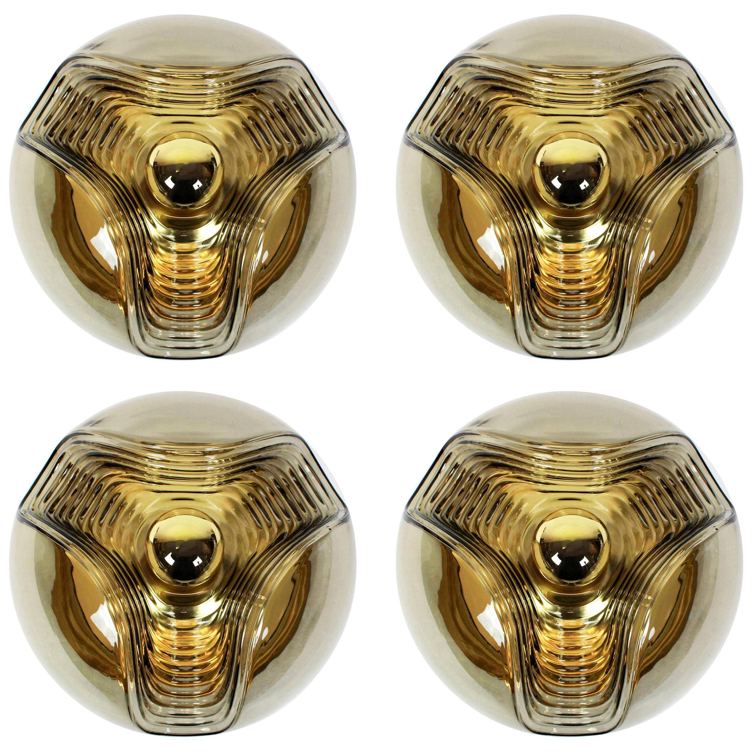 Flush-Mount Wall Sconce, Koch & Lowy by Peill & Putzler, Germany