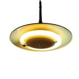 Vintage pendant lamp 1970s black lampshade