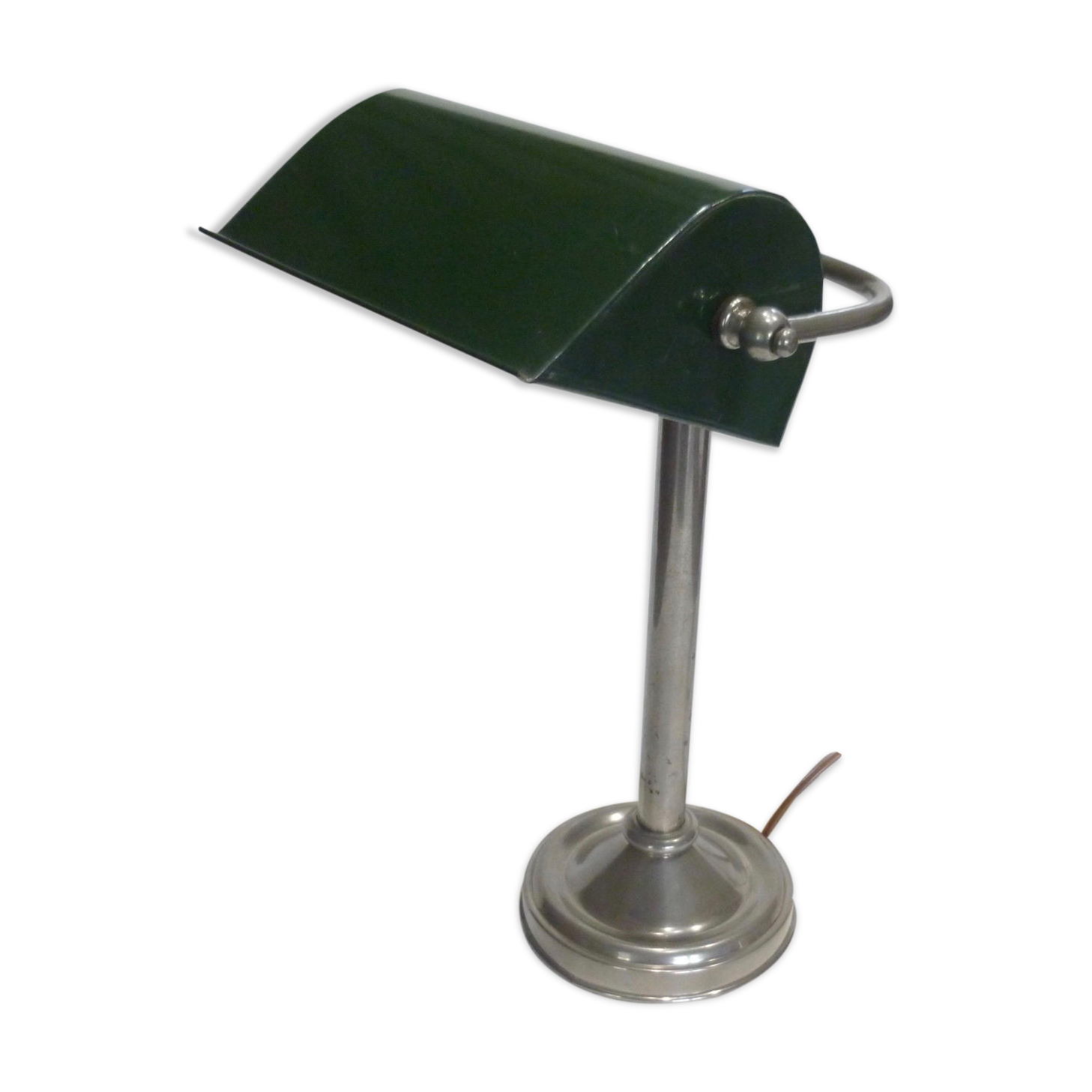 Former 1930s art deco metal desk lamp